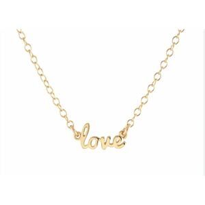 NWT KRIS NATIONS 18K Gold Overlay Love Necklace